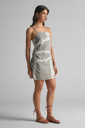 Aloe Grey Abstract Print Mini Dress