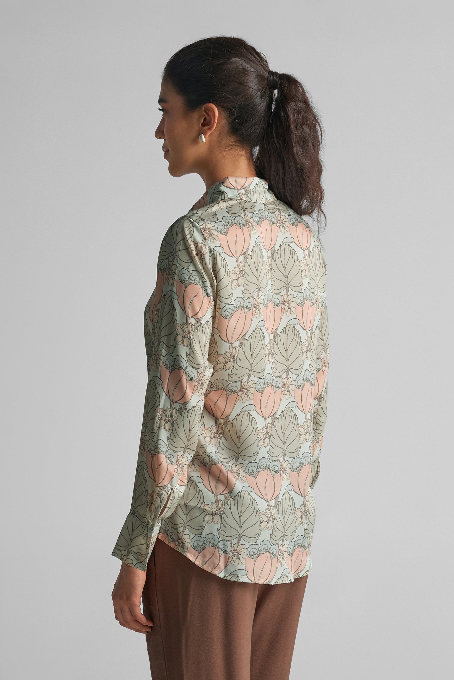 Gin Green Floral Print Shirt