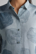Grey Woodgrain Printed Shirt