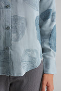 Grey Woodgrain Printed Shirt